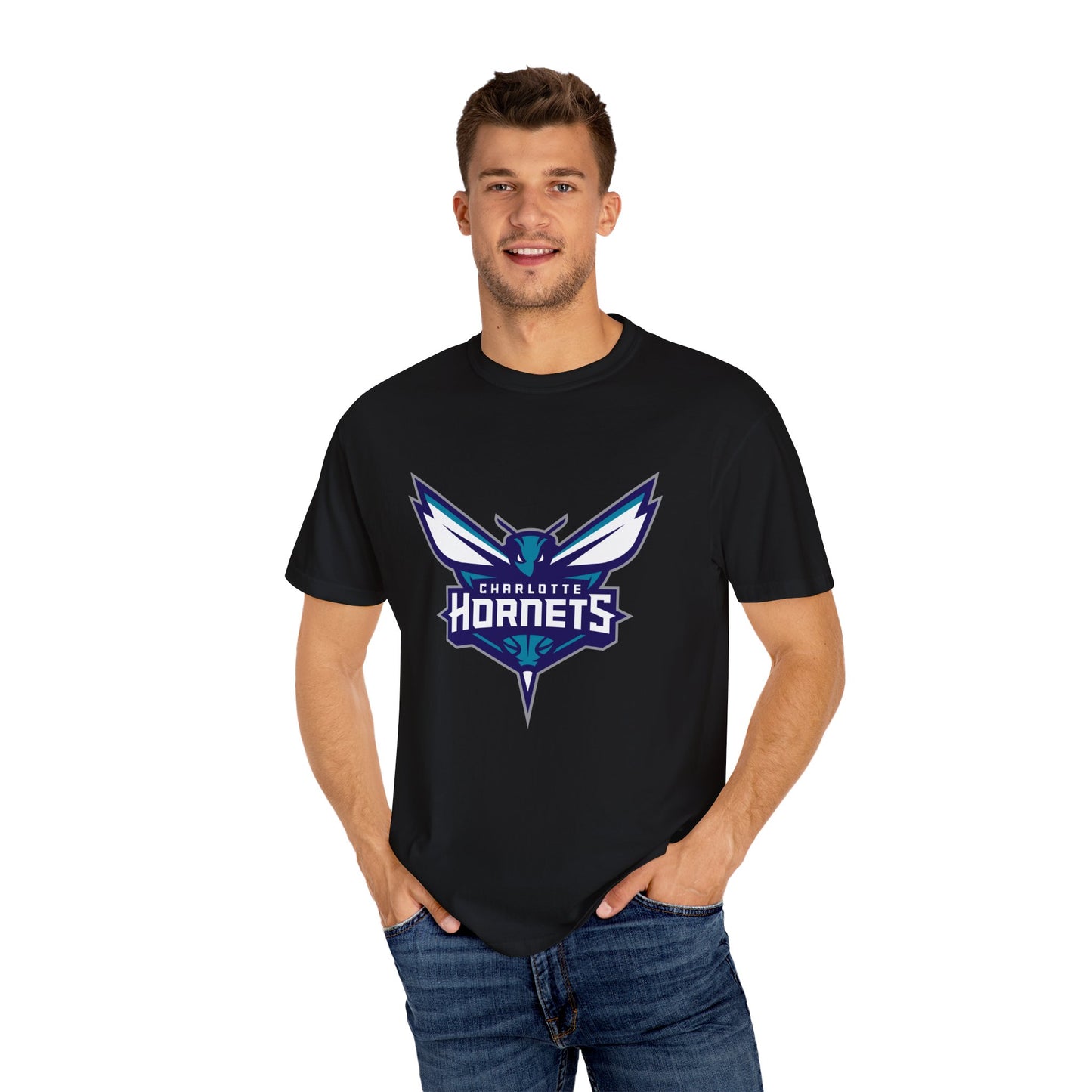 Charlotte Hornets Garment-Dyed T-Shirt – Premium Cotton Tee for Customization