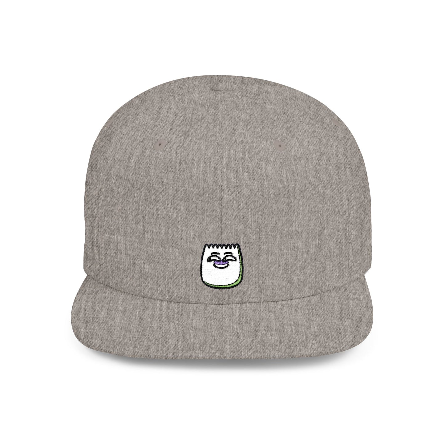 Icons Embroidered Hehe Face Flat Bill Snapback – Lightweight, Custom Fit, Premium Quality