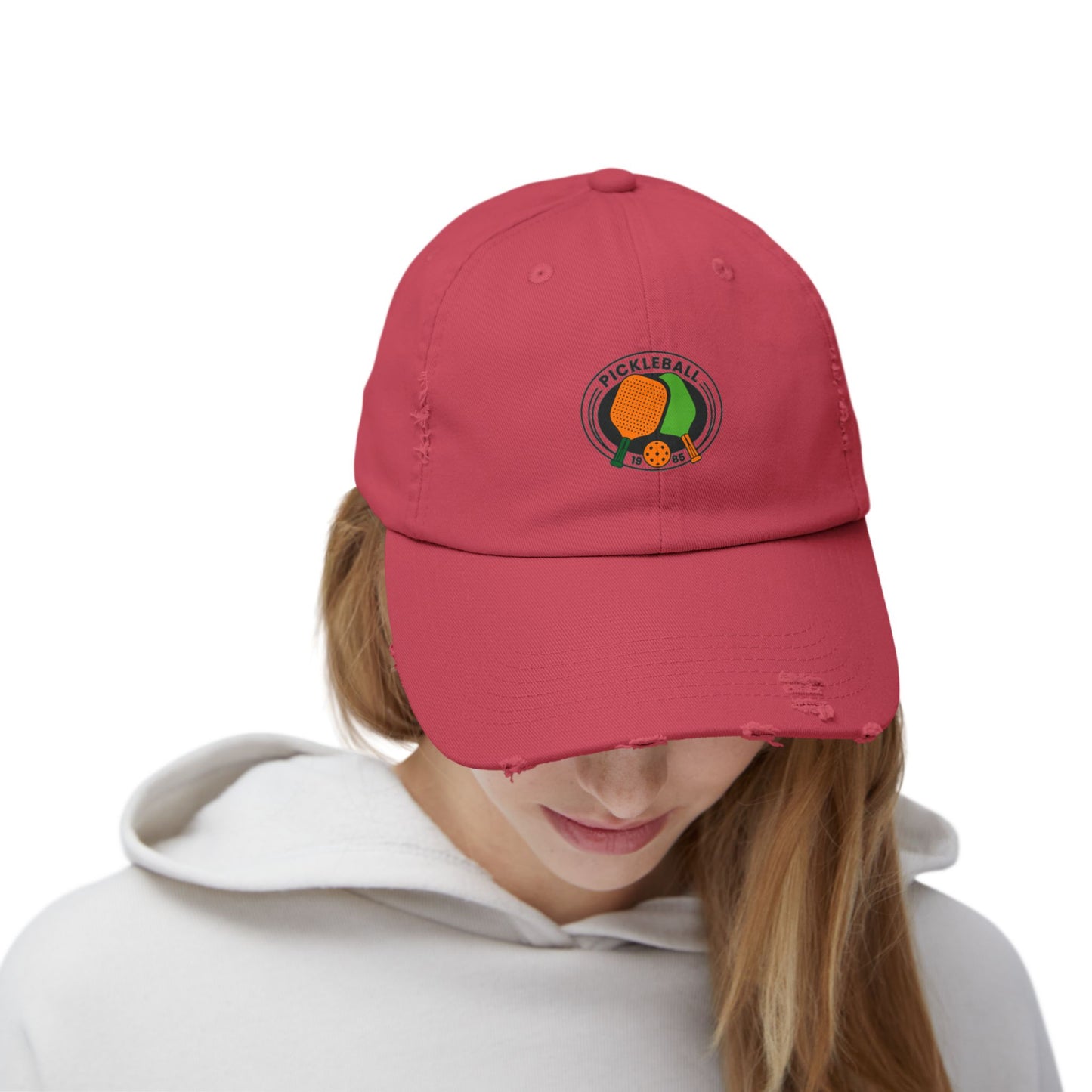 Pickle Ball 1985 Vintage Distressed Dad Hat Unisex Adjustable Cotton Twill Baseball Cap for Casual Everyday Wear