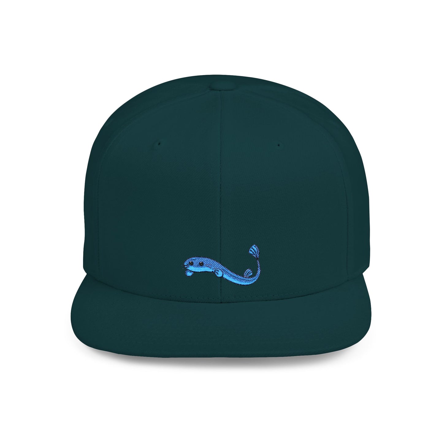 Icons Embroidered Eel Fish Flat Bill Snapback – Lightweight, Custom Fit, Premium Quality