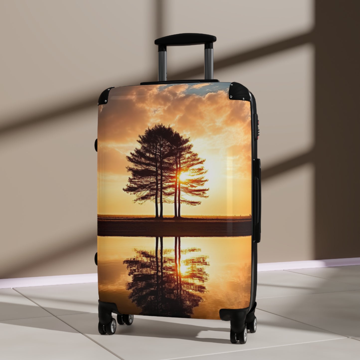 Nature Landscape Trees Reflected Art Carry-On Suitcase - Stylish Luggage for Travelers