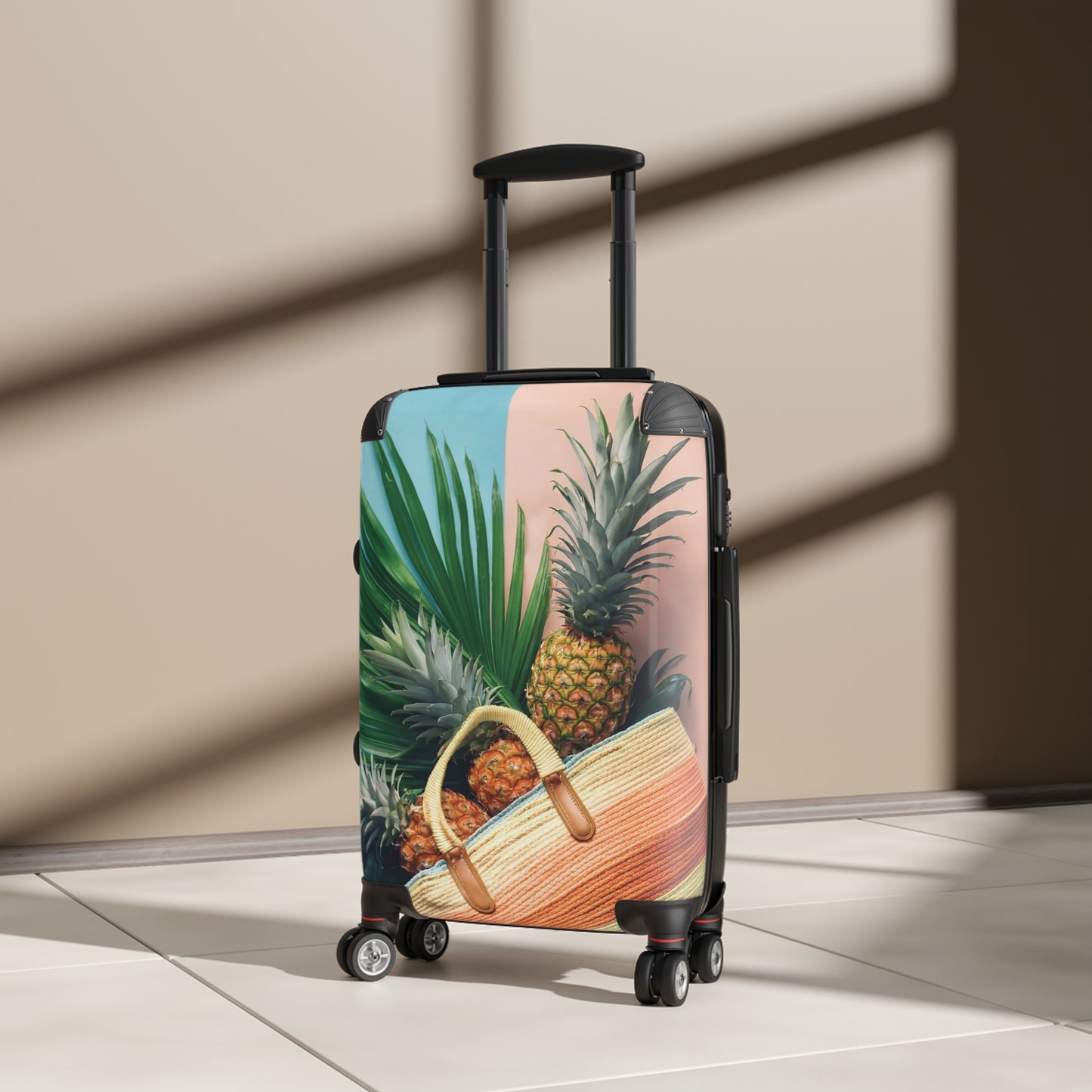 Nature Summer Three Pineapples Carry-On Suitcase - Stylish Luggage for Travelers