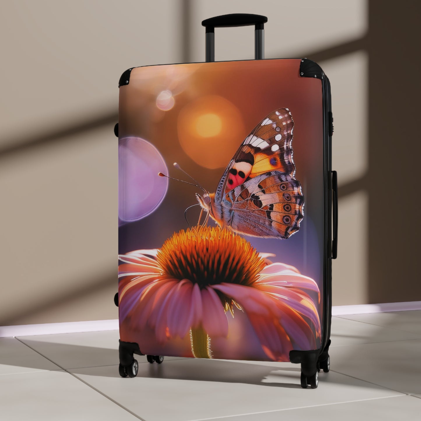 Nature Butterflies Flower Art Carry-On Suitcase - Stylish Luggage for Travelers