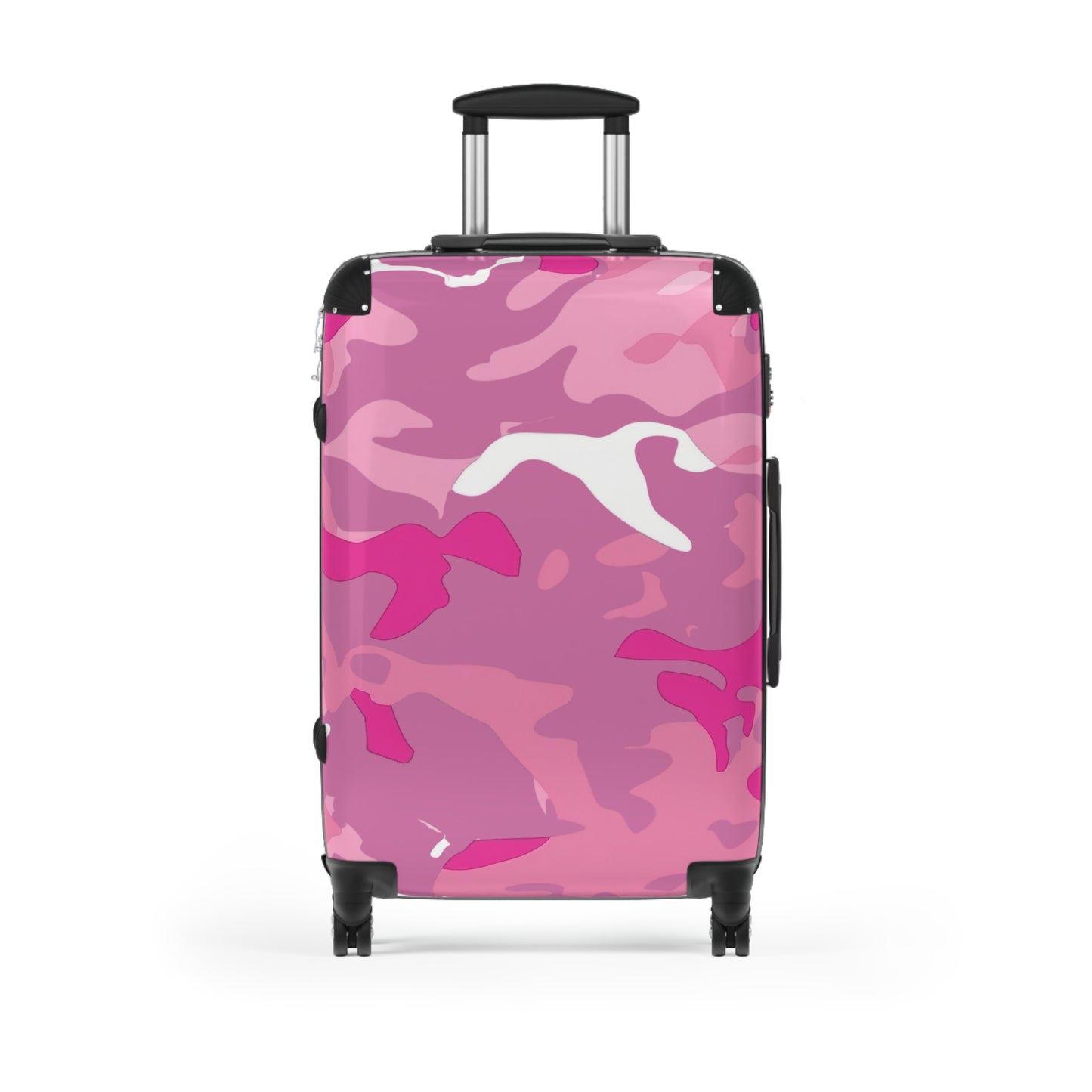 Abstract Pink Camo Art Carry-On Suitcase - Stylish Luggage for Travelers