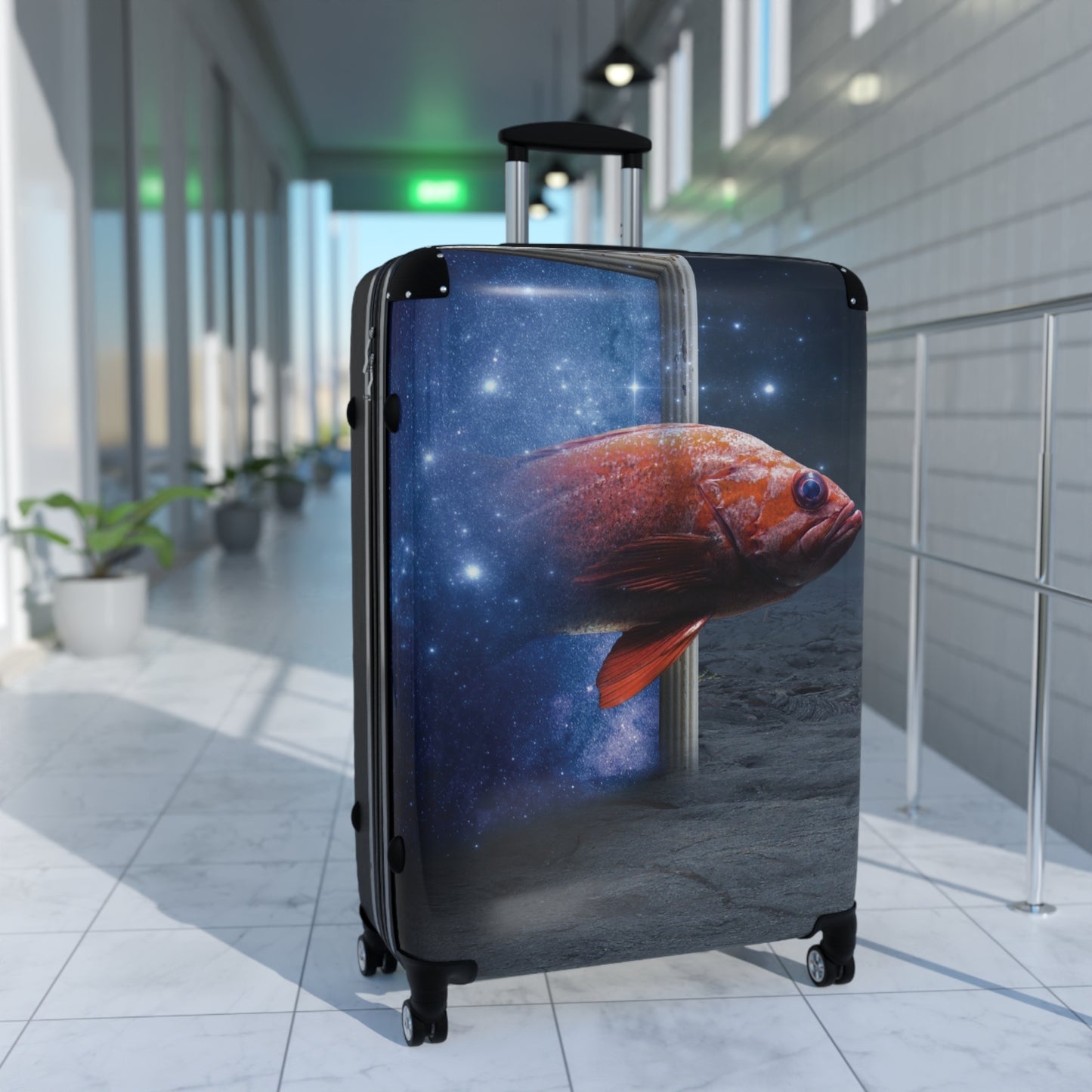 Art Orange Fish Carry-On Suitcase - Stylish Luggage for Travelers