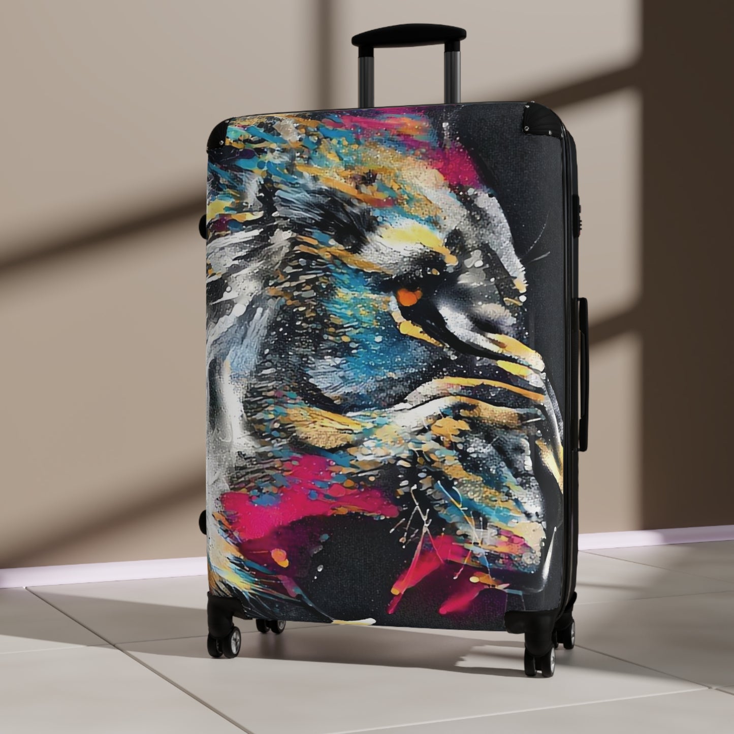 Abstract Lion Roar Art Carry-On Suitcase - Stylish Luggage for Travelers