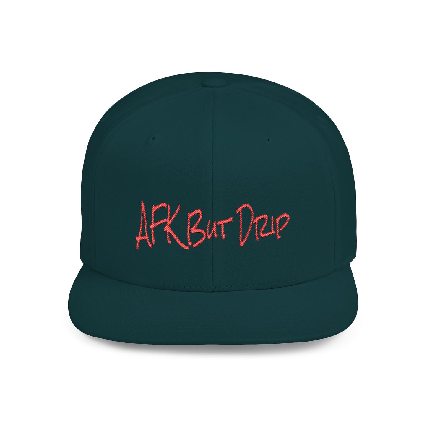 Text AFK But Drip Flat Bill Snapback – Lightweight, Custom Fit, Premium Quality