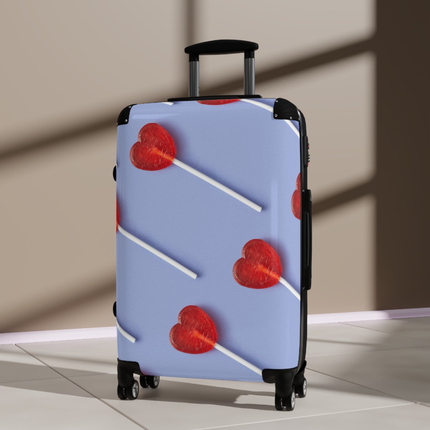 Love Heart Shape Candy Art Carry-On Suitcase - Stylish Luggage for Travelers