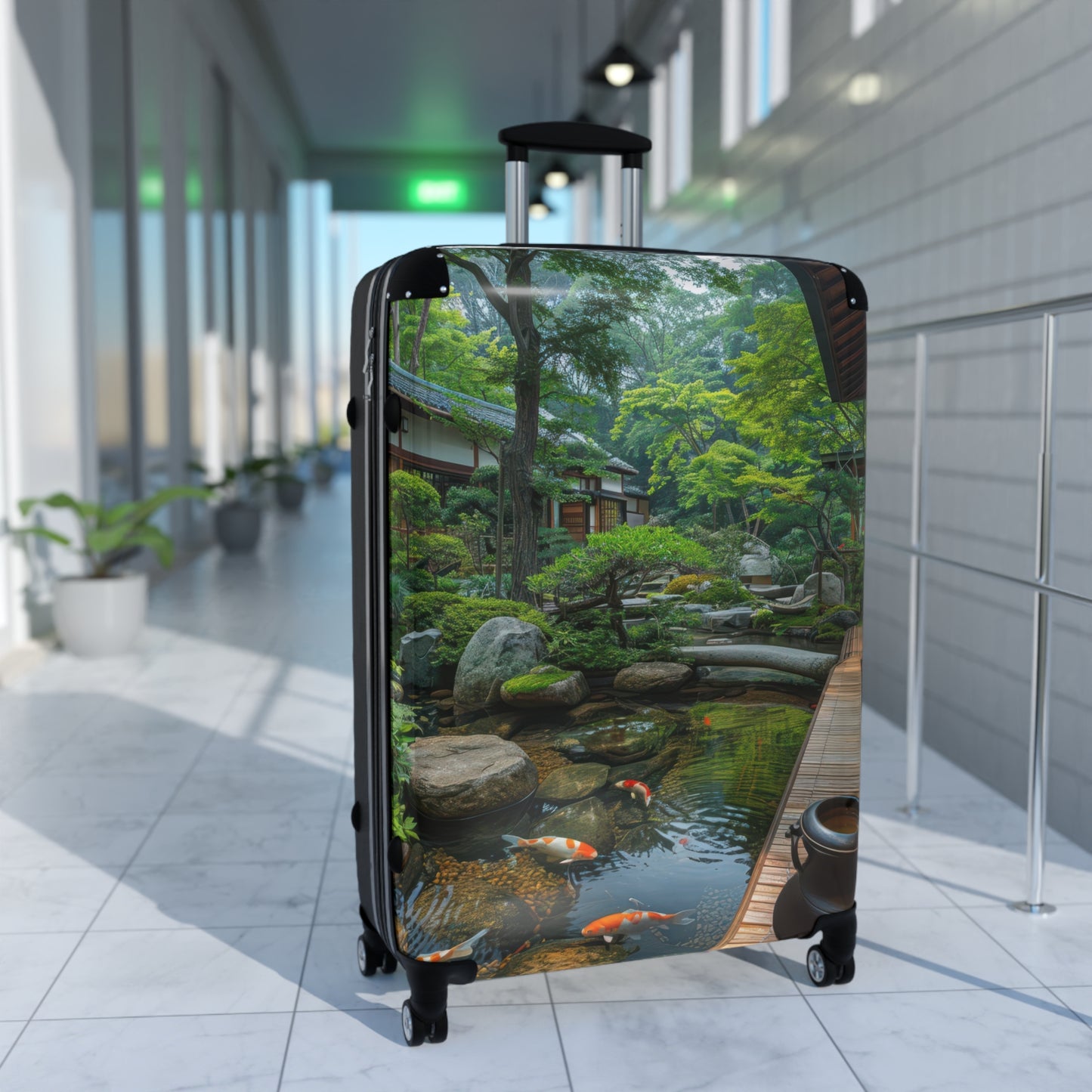 Nature Garden Serene Art Carry-On Suitcase - Stylish Luggage for Travelers