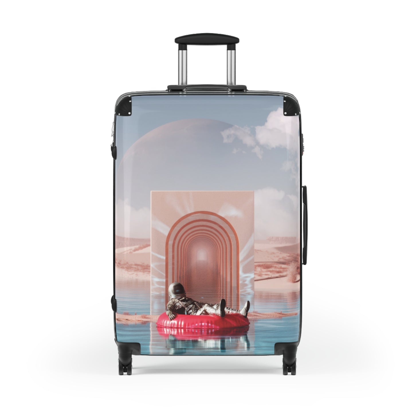 Art Cat Astronaut Vacation Carry-On Suitcase - Stylish Luggage for Travelers