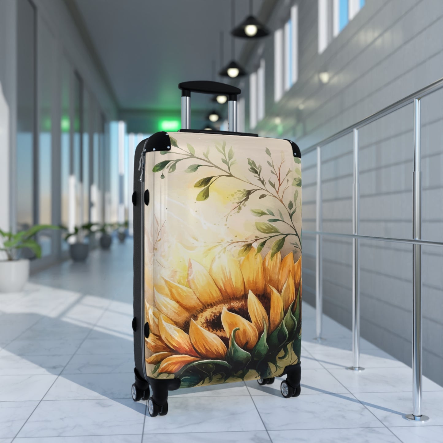 Nature Flowers Floral Watercolor Art Carry-On Suitcase - Stylish Luggage for Travelers