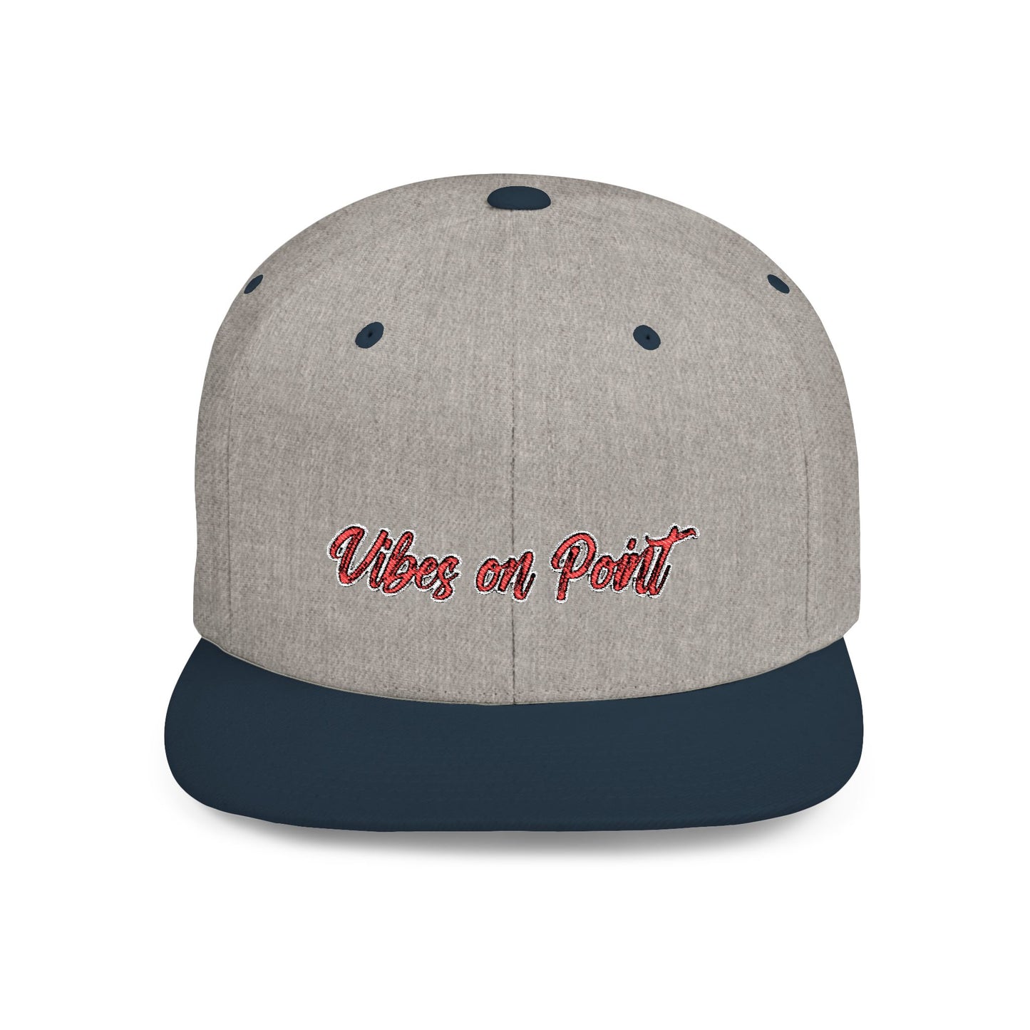 Text Vibes On Point Flat Bill Snapback – Lightweight, Custom Fit, Premium Quality