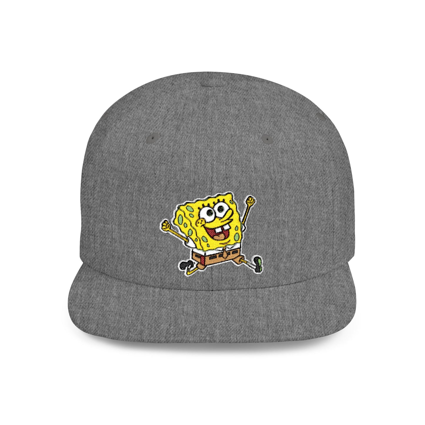 SpongeBob SquarePants Himself Flat Bill Snapback – Lightweight, Custom Fit, Premium Quality
