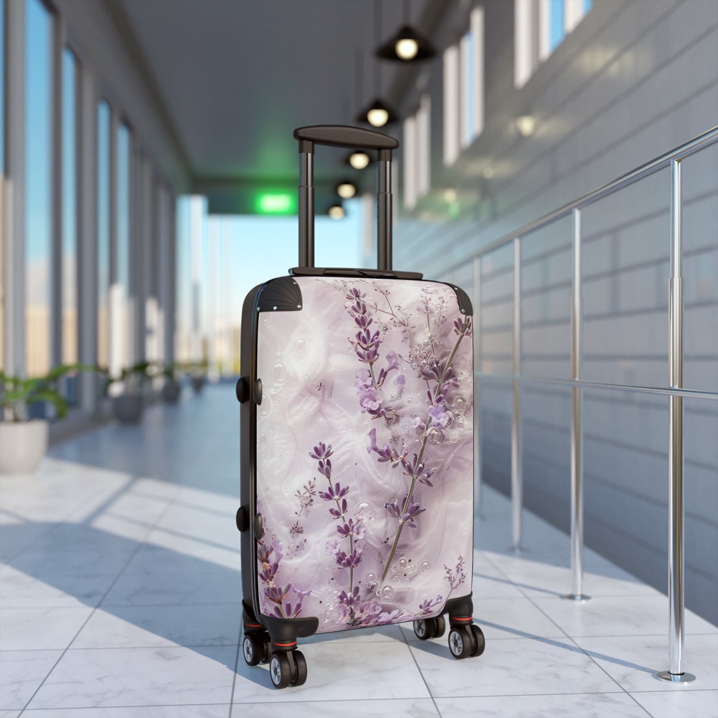 Nature Flowers Floral Animated Mauve Art Carry-On Suitcase - Stylish Luggage for Travelers