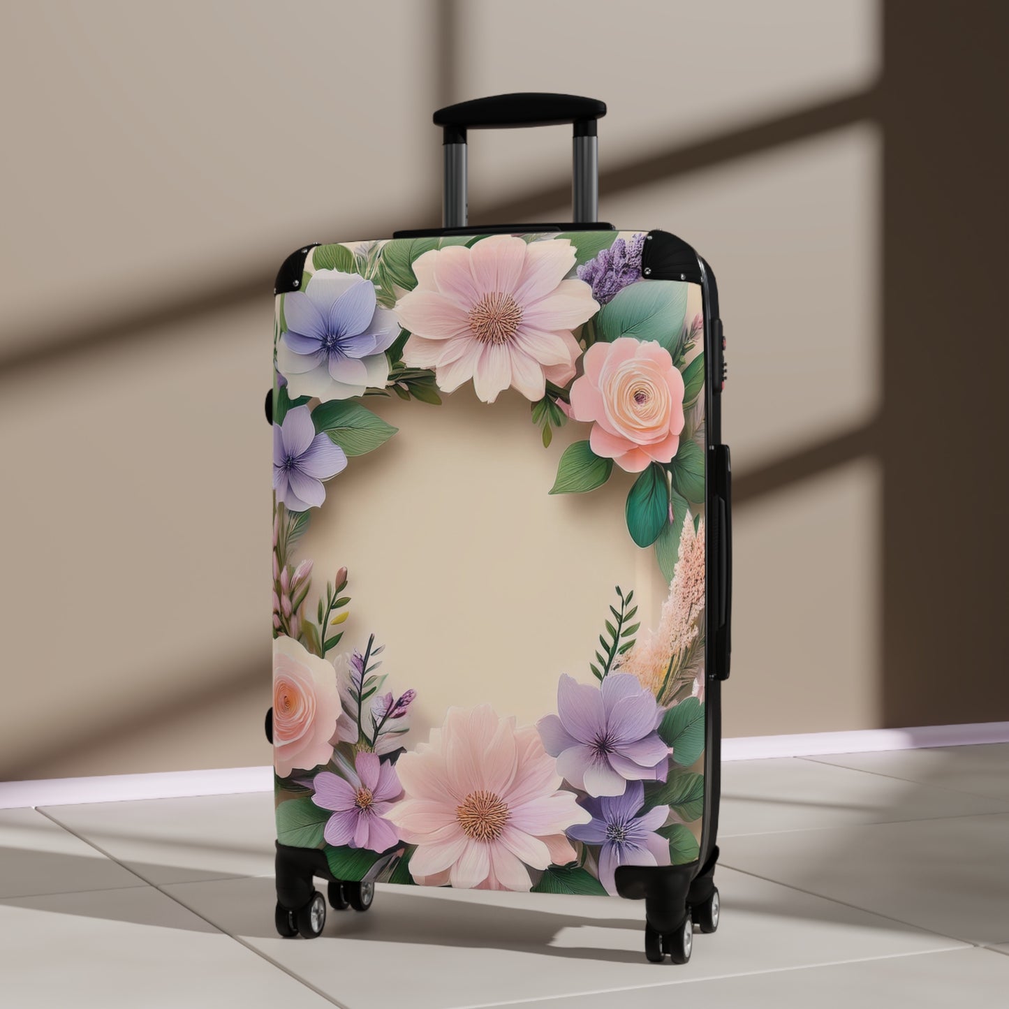 Nature Floral Summer Paper Flowers Carry-On Suitcase - Stylish Luggage for Travelers