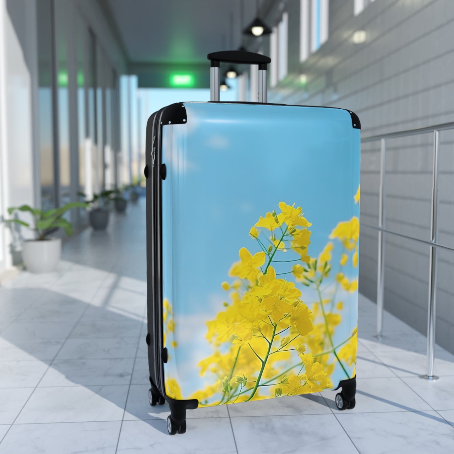 Nature Flowers Floral Yellow Flowering Art Carry-On Suitcase - Stylish Luggage for Travelers