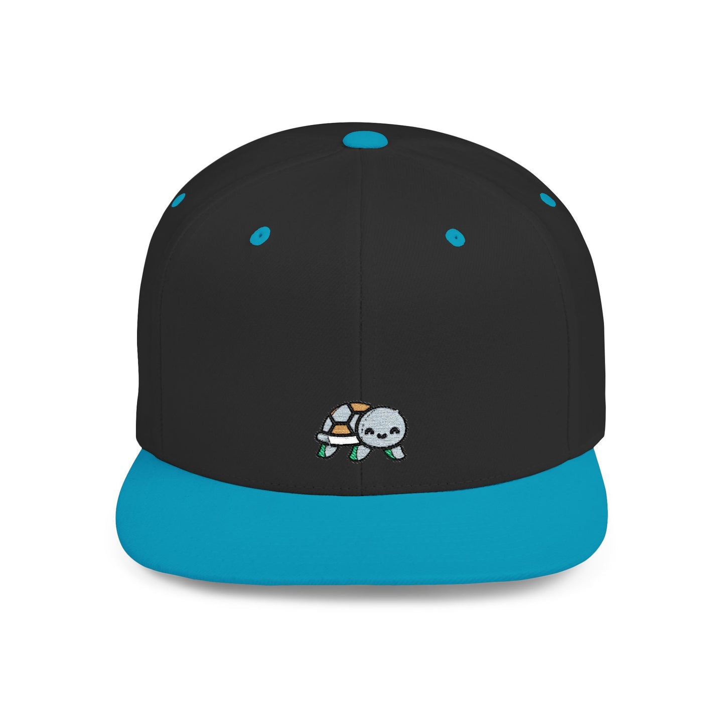 Icons Embroidered Turtle Flat Bill Snapback – Lightweight, Custom Fit, Premium Quality