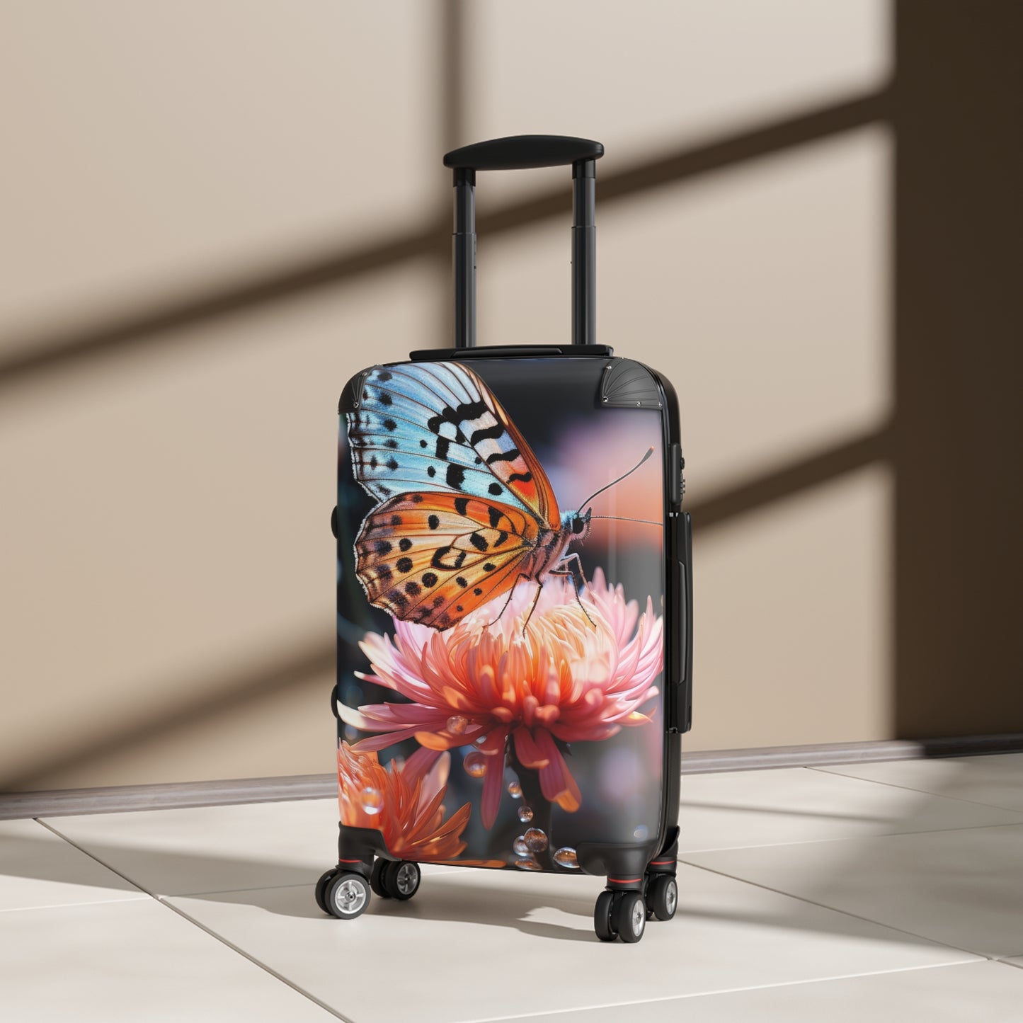 Nature Butterflies Floral On Flowers Art Carry-On Suitcase - Stylish Luggage for Travelers
