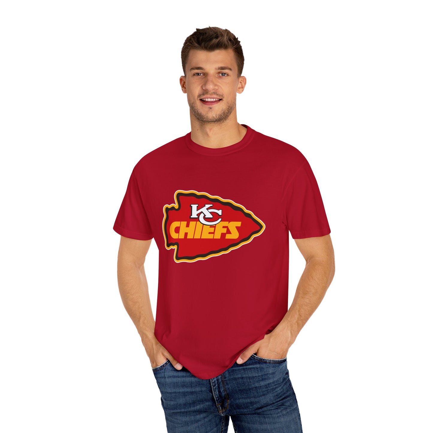 Kansas City Chiefs Apparel Garment-Dyed T-Shirt – Premium Cotton Tee for Customization