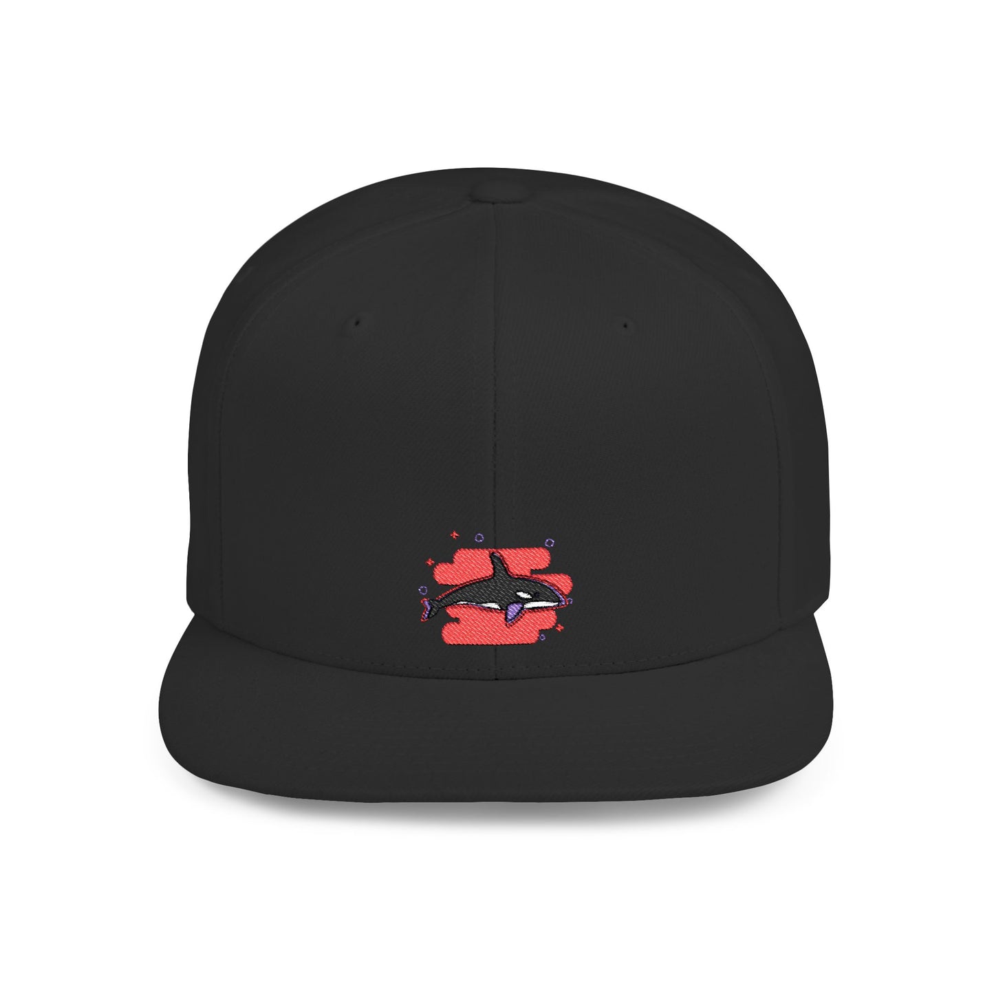 Icons Embroidered Dolphin Pink Flat Bill Snapback – Lightweight, Custom Fit, Premium Quality