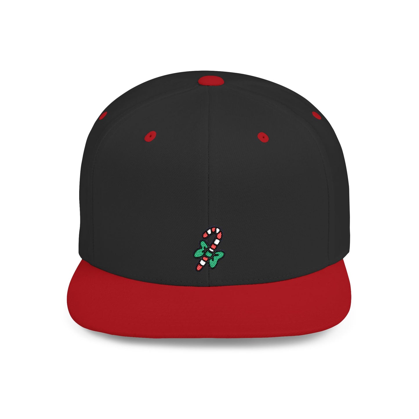 Icons Embroidered Candy Christmas Flat Bill Snapback – Lightweight, Custom Fit, Premium Quality