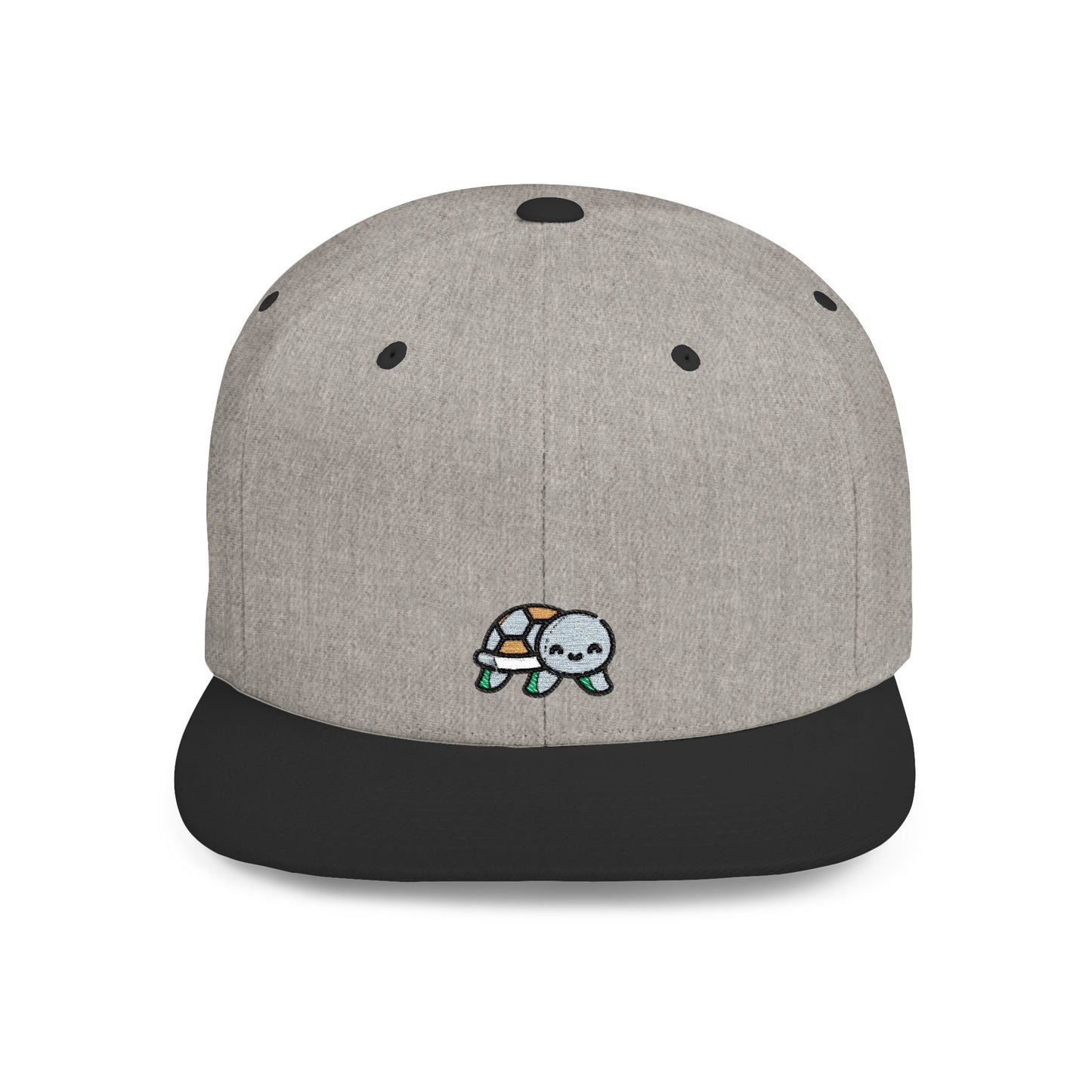 Icons Embroidered Turtle Flat Bill Snapback – Lightweight, Custom Fit, Premium Quality