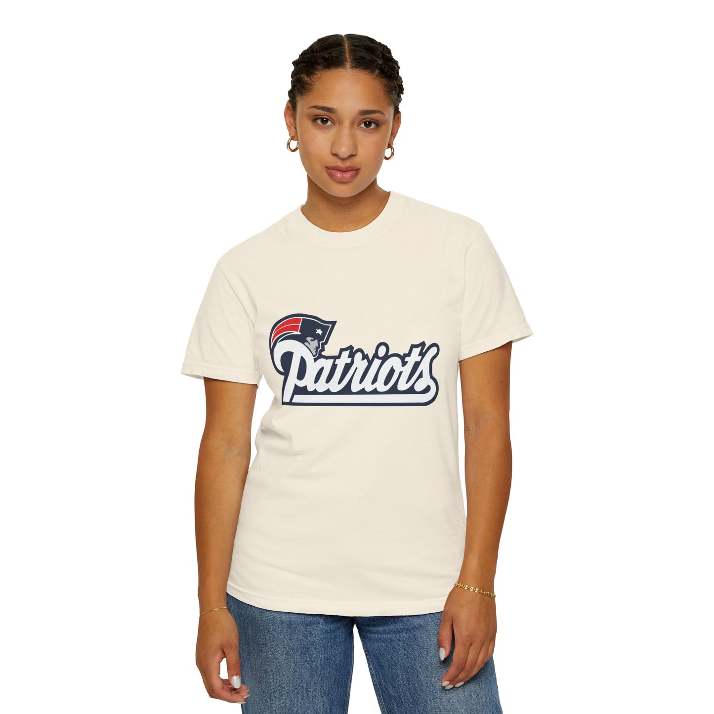 New England Patriots Fan Outfit Garment-Dyed T-Shirt – Premium Cotton Tee for Customization
