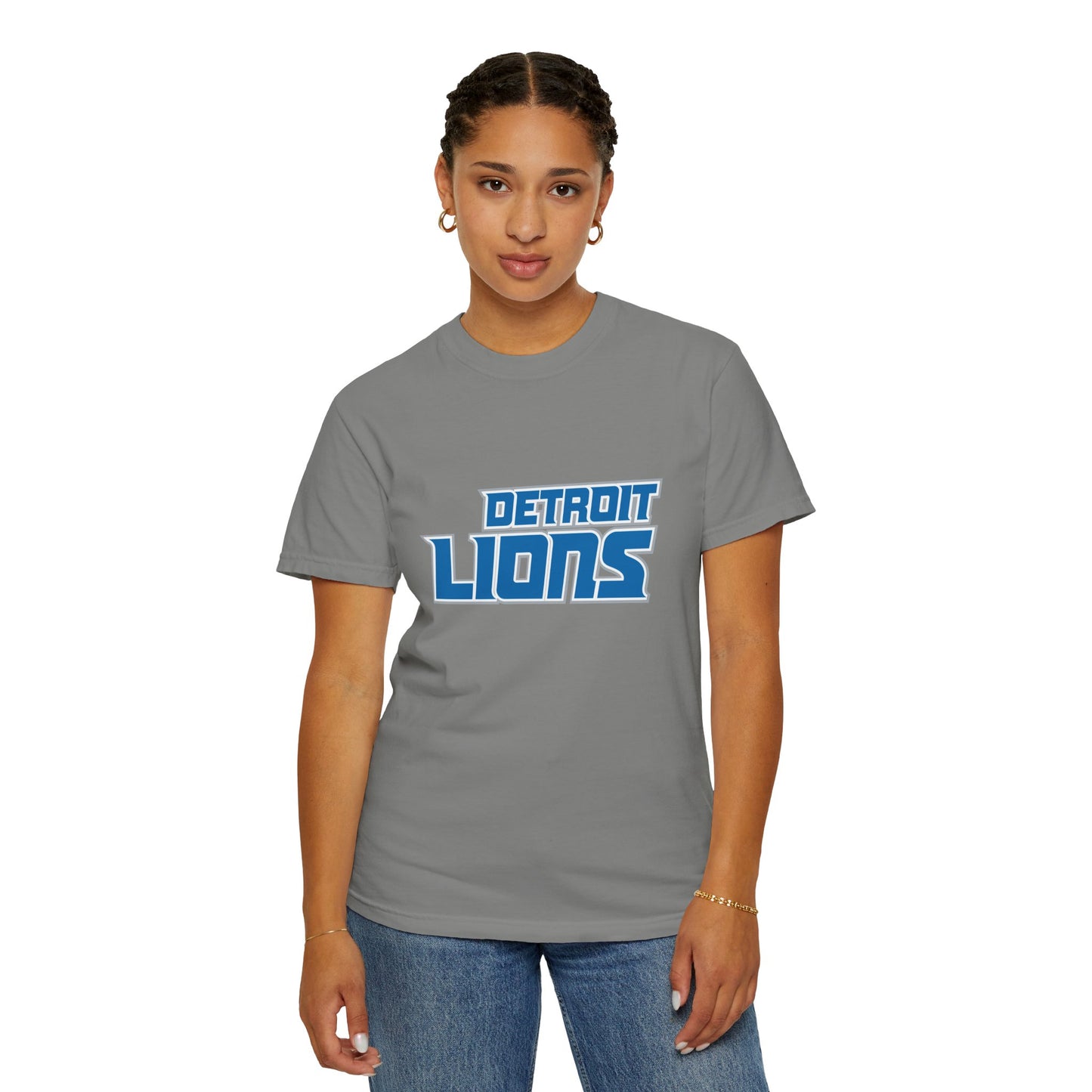 Detroit Lions Merchandise Garment-Dyed T-Shirt – Premium Cotton Tee for Customization