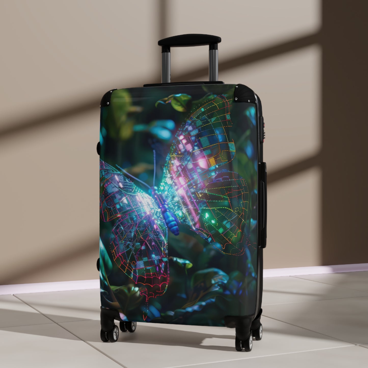 Nature Butterflies Glowing Art Carry-On Suitcase - Stylish Luggage for Travelers