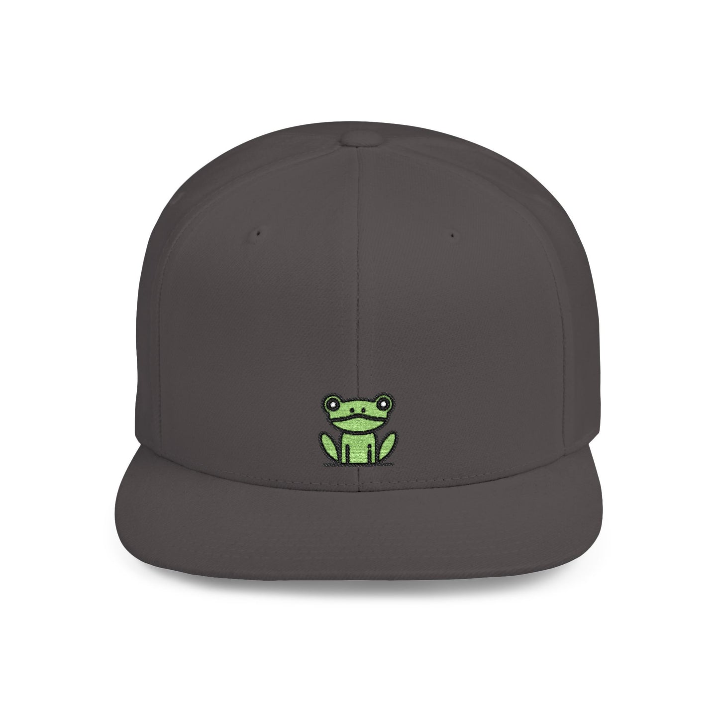 Icons Embroidered Frog Flat Bill Snapback – Lightweight, Custom Fit, Premium Quality