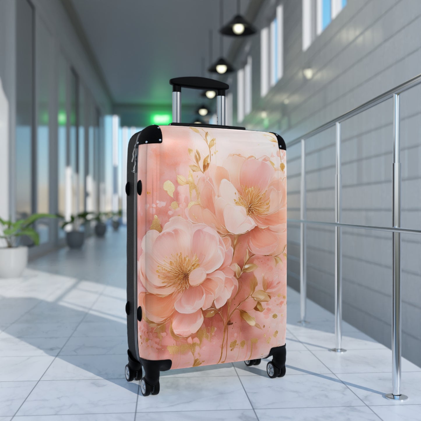 Nature Flowers Floral Pink Flowers Carry-On Suitcase - Stylish Luggage for Travelers