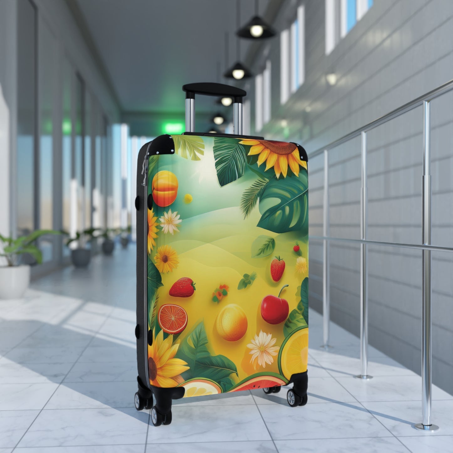 Nature Floral Summer Fruits Flowers 2 Carry-On Suitcase - Stylish Luggage for Travelers
