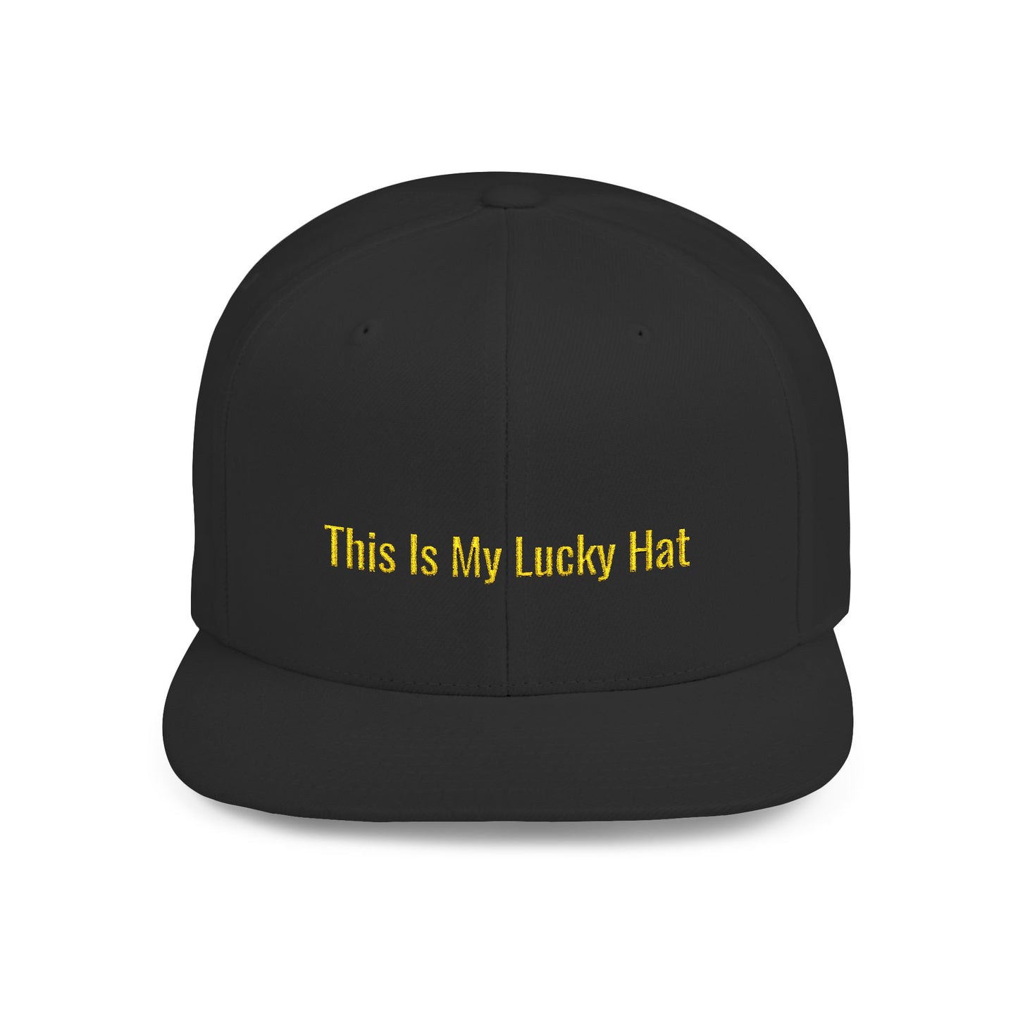 Text This Is My Lucky Hat Flat Bill Snapback – Lightweight, Custom Fit, Premium Quality