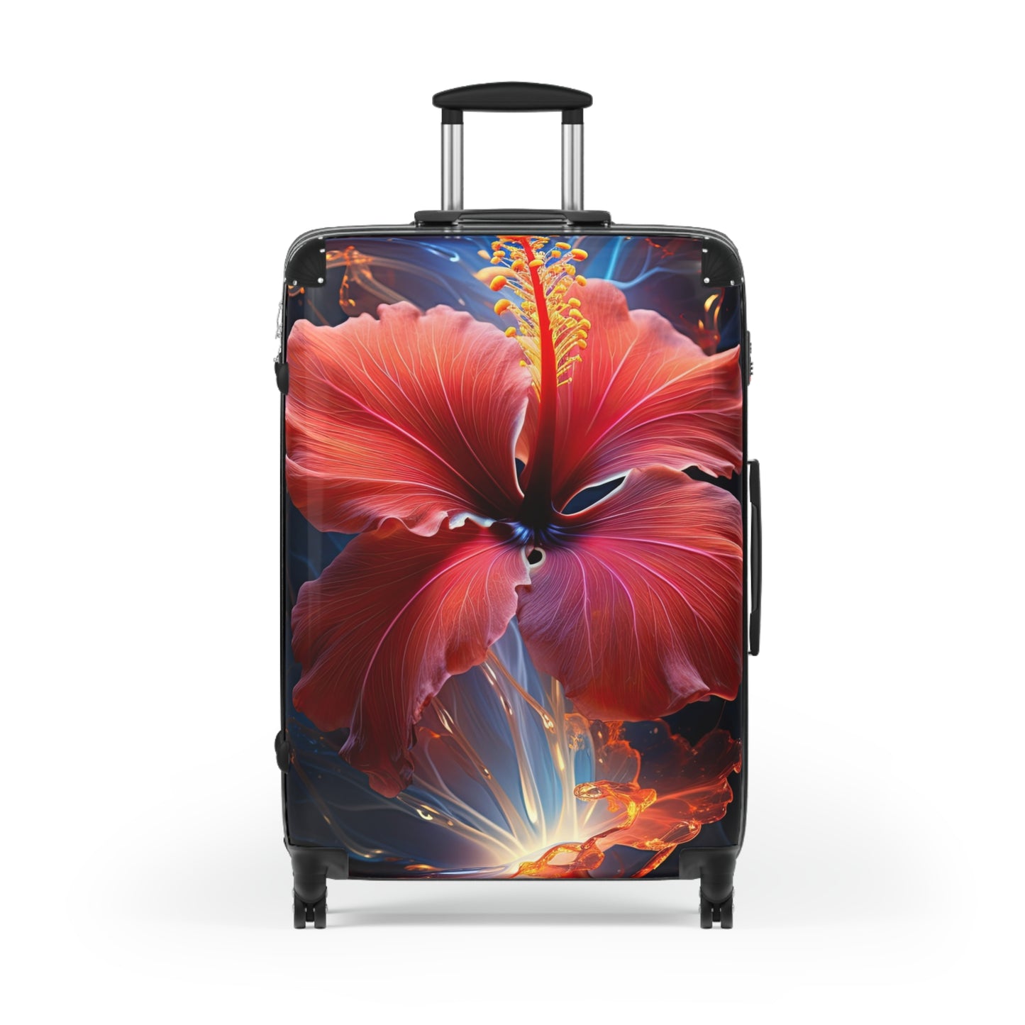 Nature Flowers Floral Hibiscus Flower Art Carry-On Suitcase - Stylish Luggage for Travelers