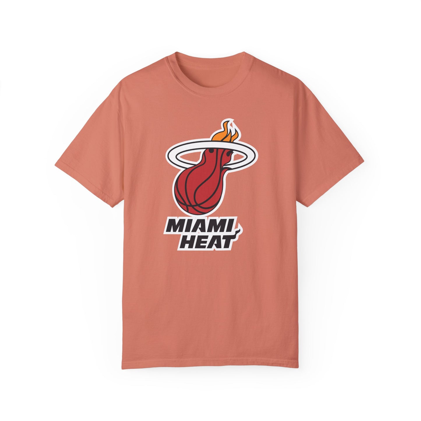 Miami Heat Street Ball Style Garment-Dyed T-Shirt – Premium Cotton Tee for Customization