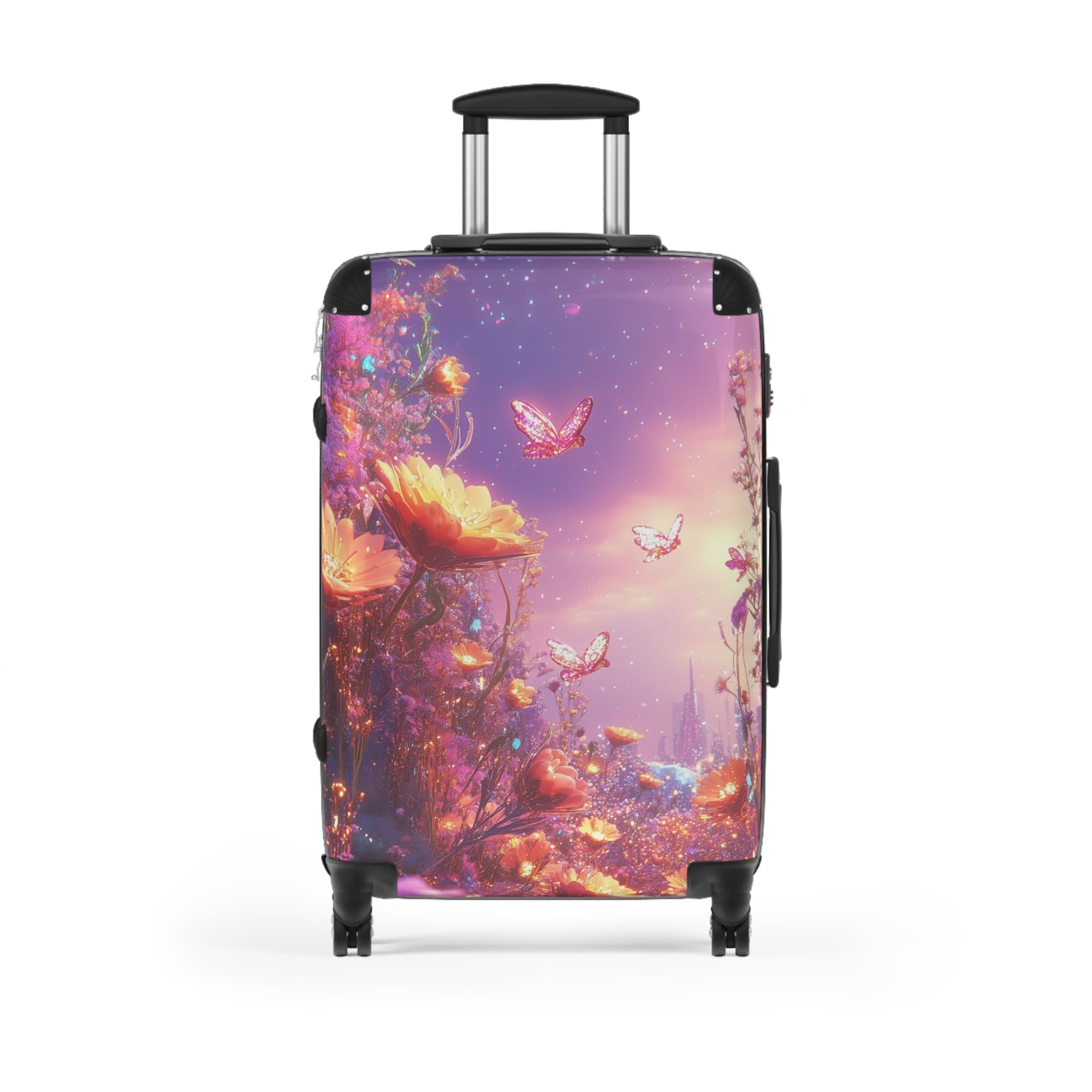 Nature Flowers Floral Starry Sky Art Carry-On Suitcase - Stylish Luggage for Travelers