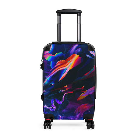 Abstract Colorful Digital Art Carry-On Suitcase - Stylish Luggage for Travelers