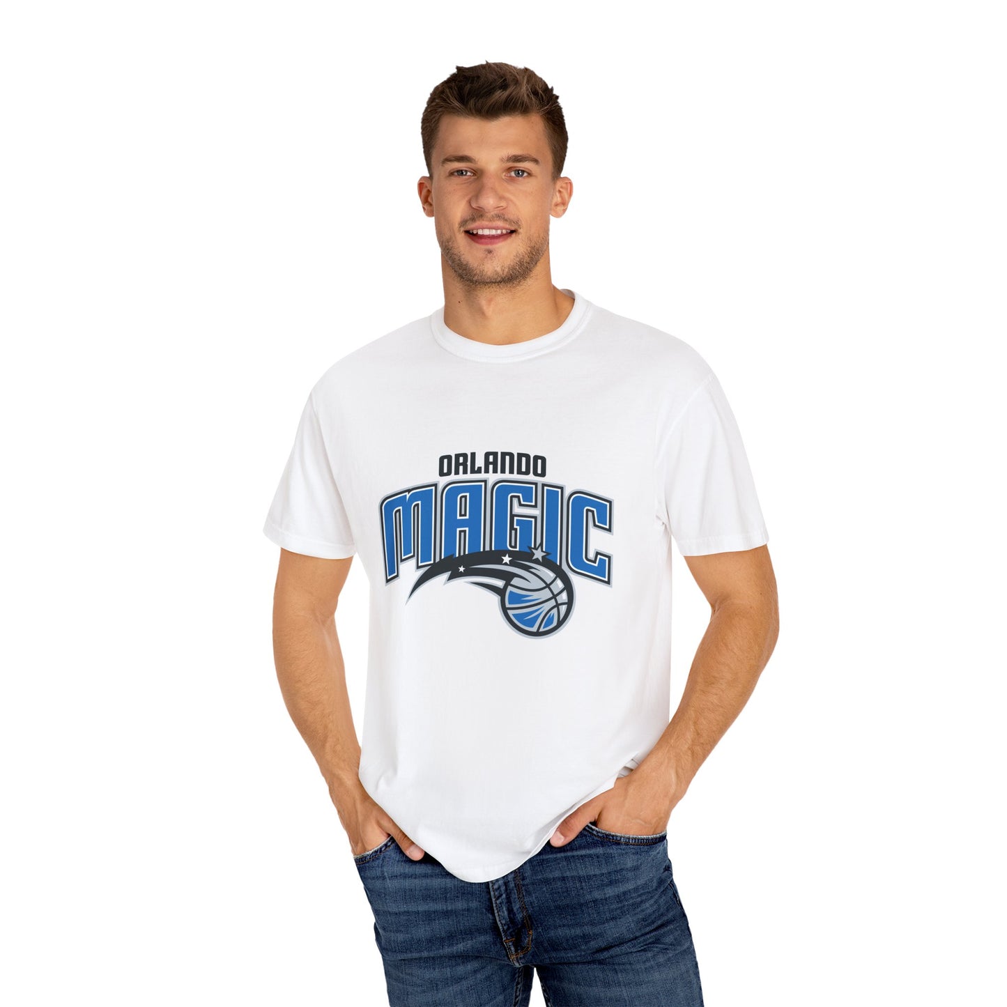 Orlando Magic Hoop Lifestyle Garment-Dyed T-Shirt – Premium Cotton Tee for Customization