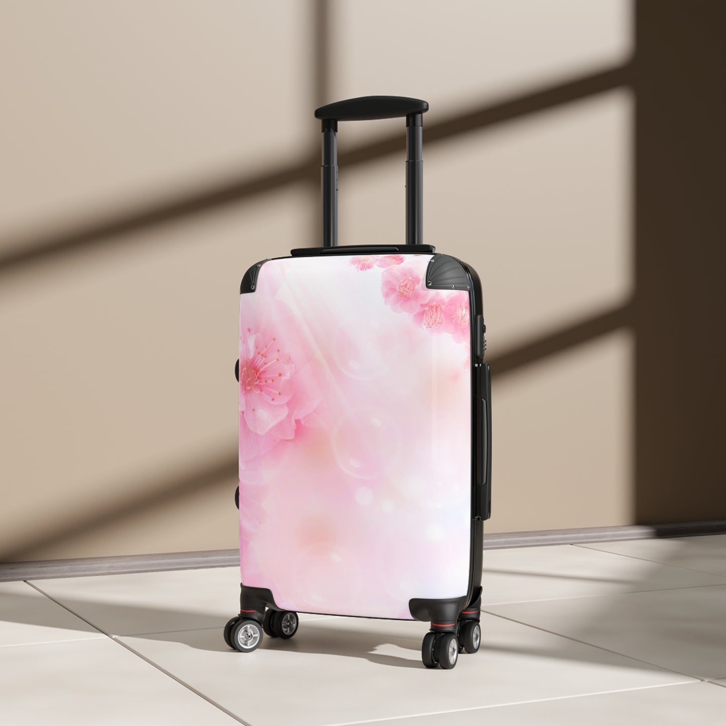Nature Flowers Floral Peach Beautiful Art Carry-On Suitcase - Stylish Luggage for Travelers