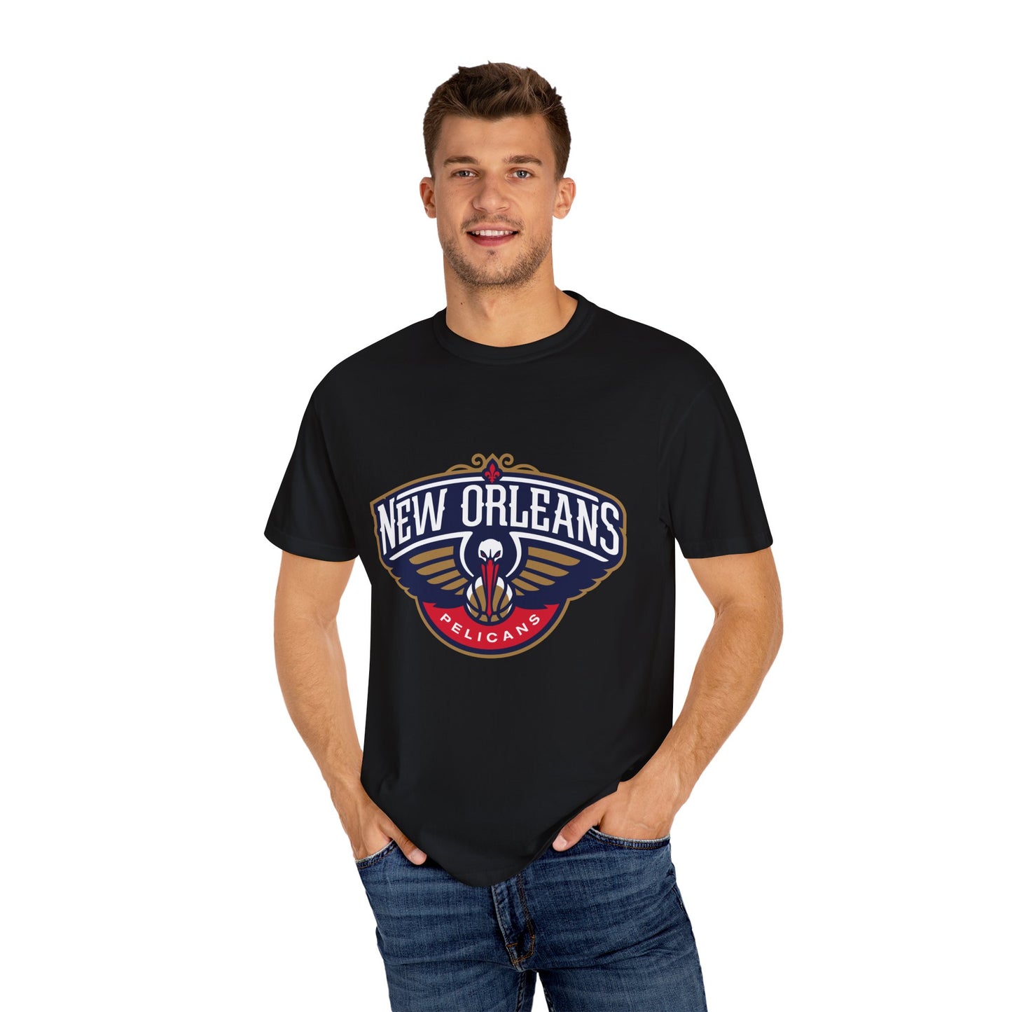 New Orleans Pelicans Garment-Dyed T-Shirt – Premium Cotton Tee for Customization