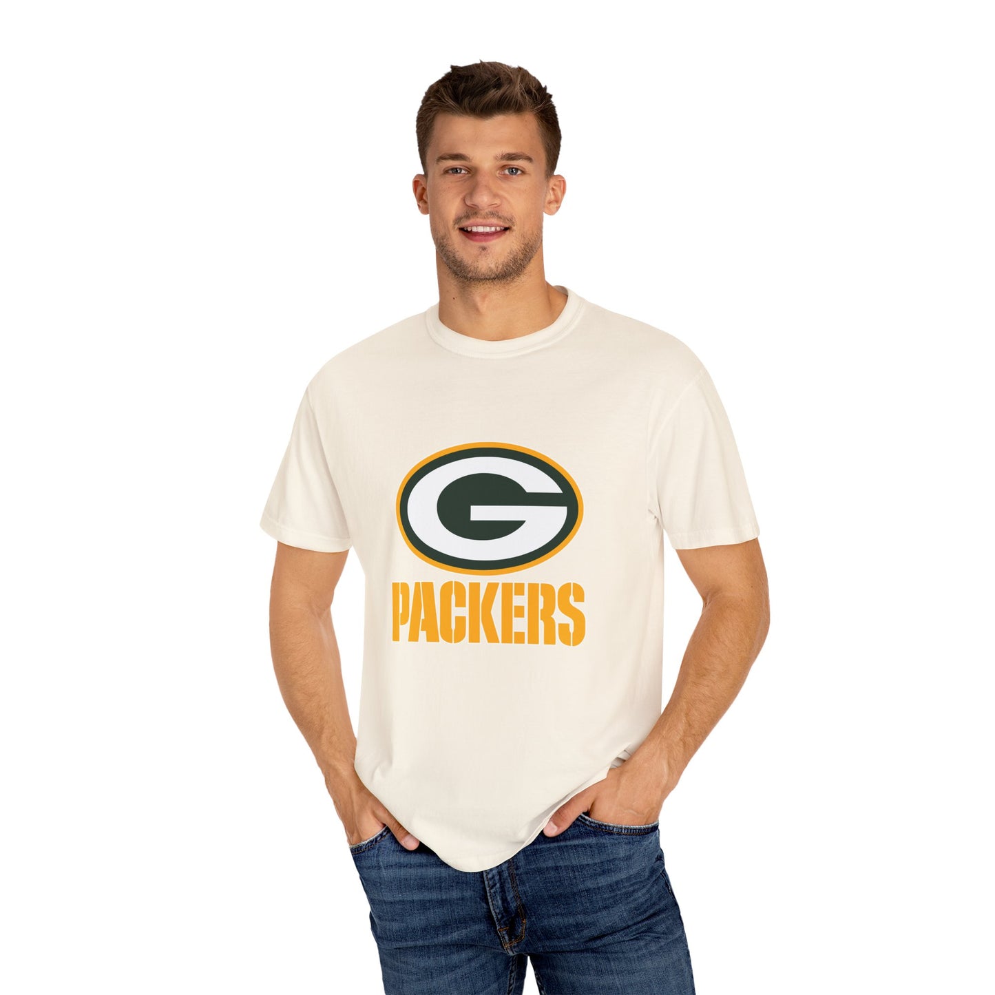 Green Bay Packers Merchandise Garment-Dyed T-Shirt – Premium Cotton Tee for Customization