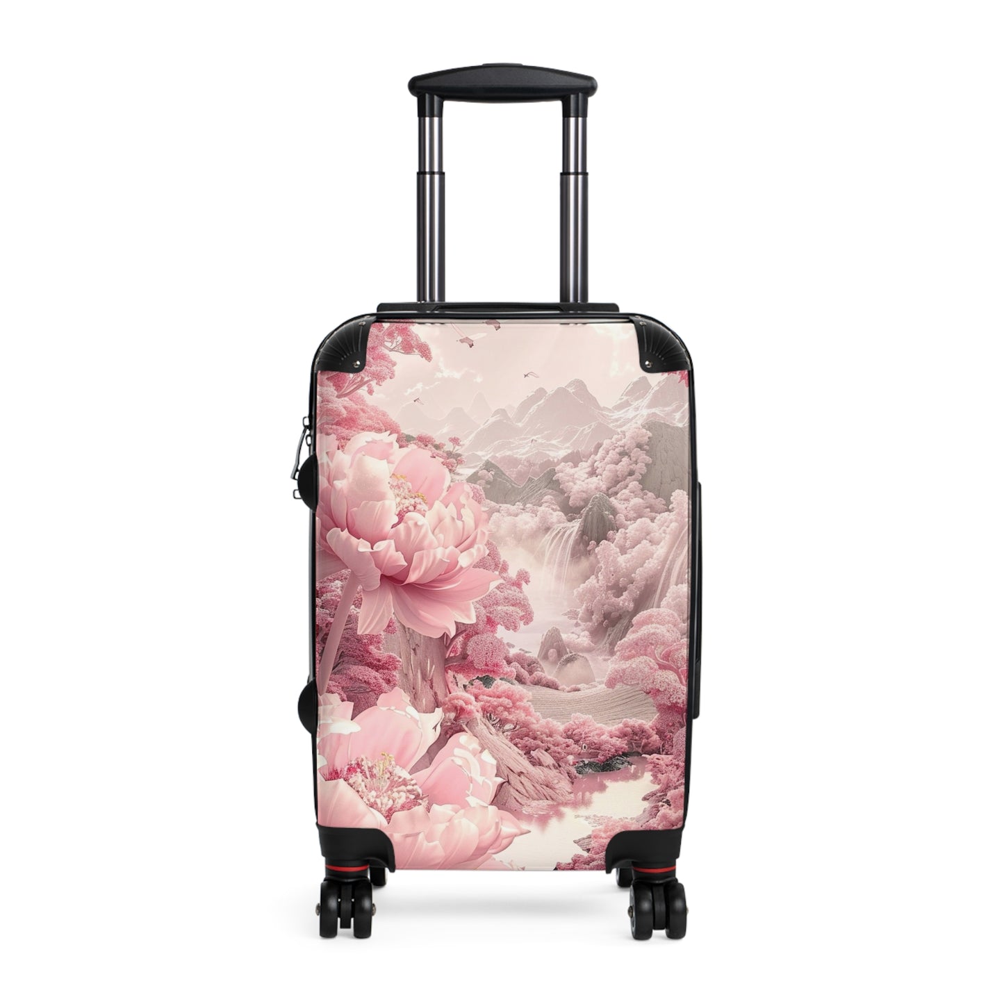 Nature Flowers Floral Animated Pink Flowers Carry-On Suitcase - Stylish Luggage for Travelers