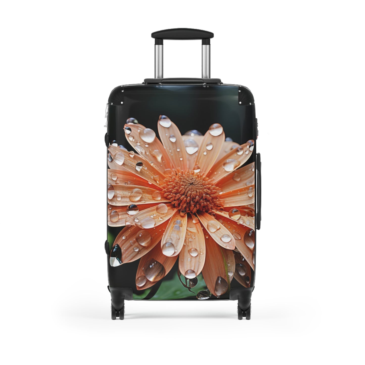 Nature Flowers Floral Dew Drops on Flower Art Carry-On Suitcase - Stylish Luggage for Travelers