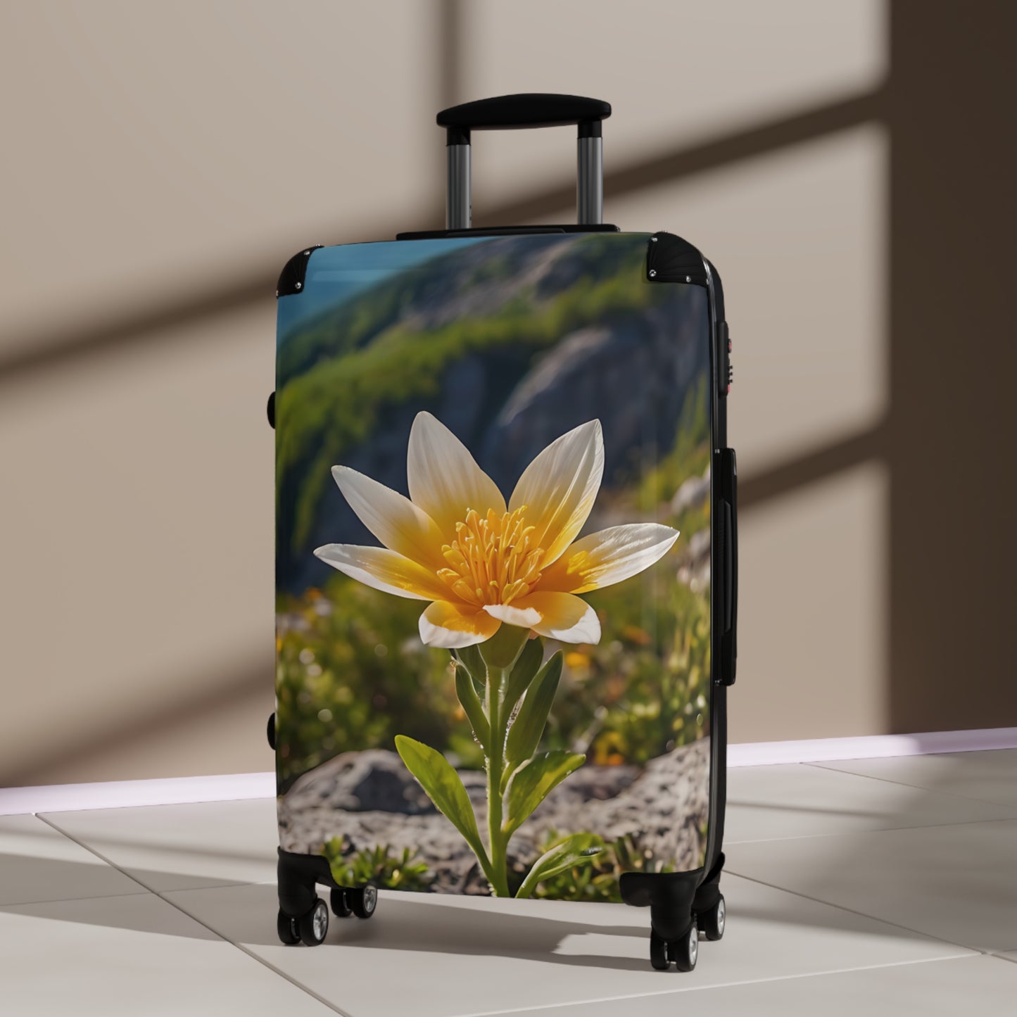 Nature Flowers Floral Luminous Carry-On Suitcase - Stylish Luggage for Travelers