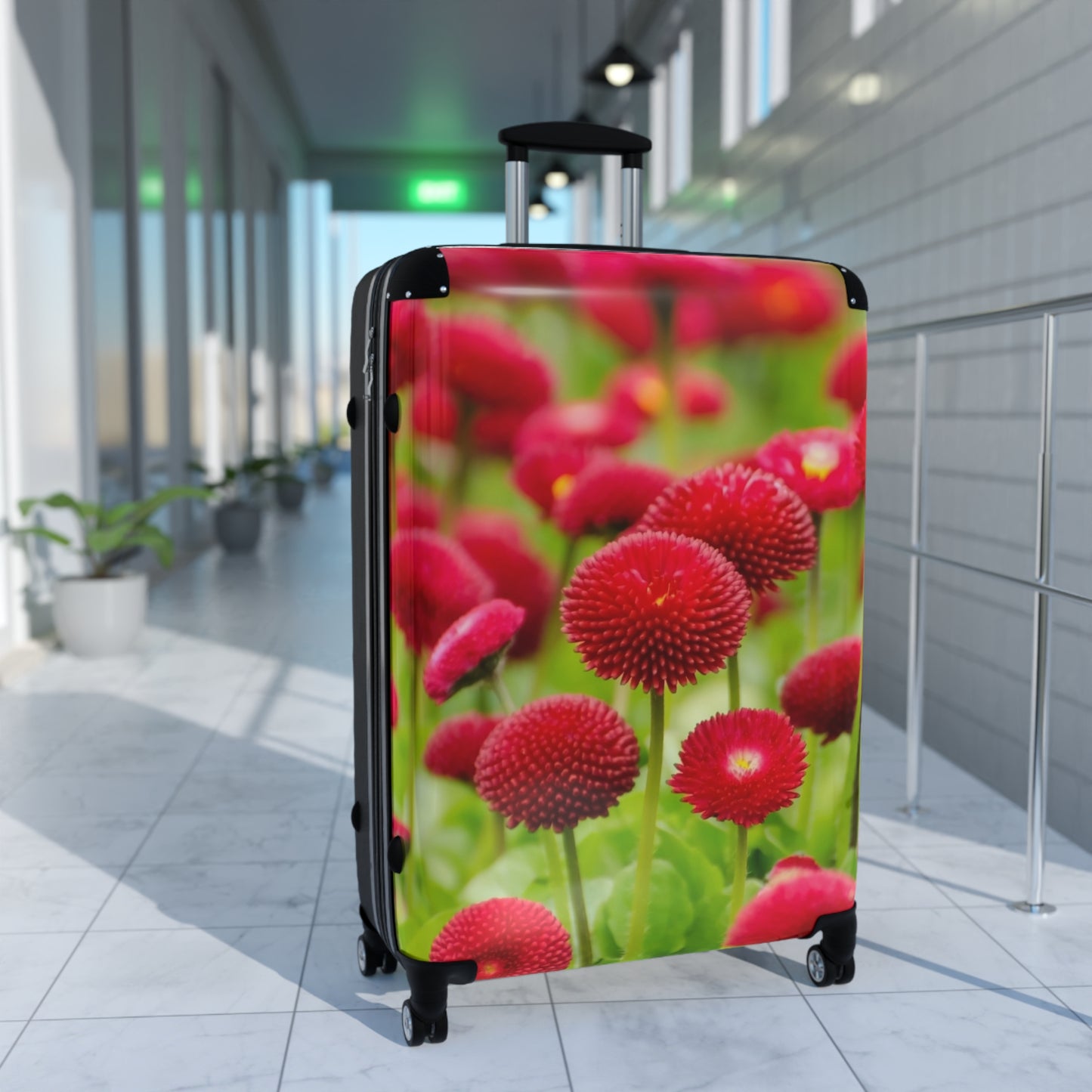 Nature Flowers Floral Red Blossom Art Carry-On Suitcase - Stylish Luggage for Travelers