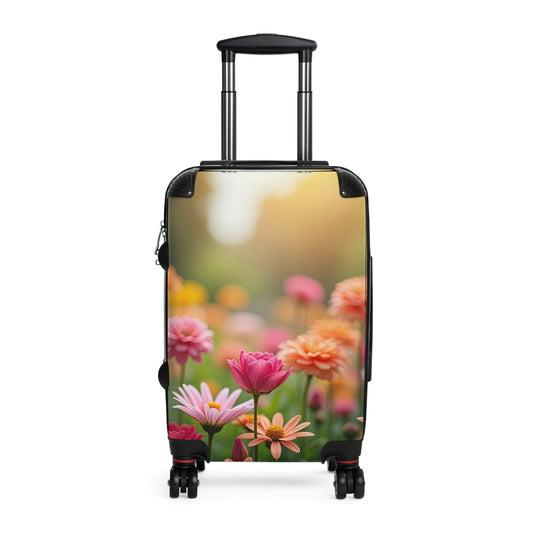 Nature Flowers Floral Field of Flowers Art Carry-On Suitcase - Stylish Luggage for Travelers