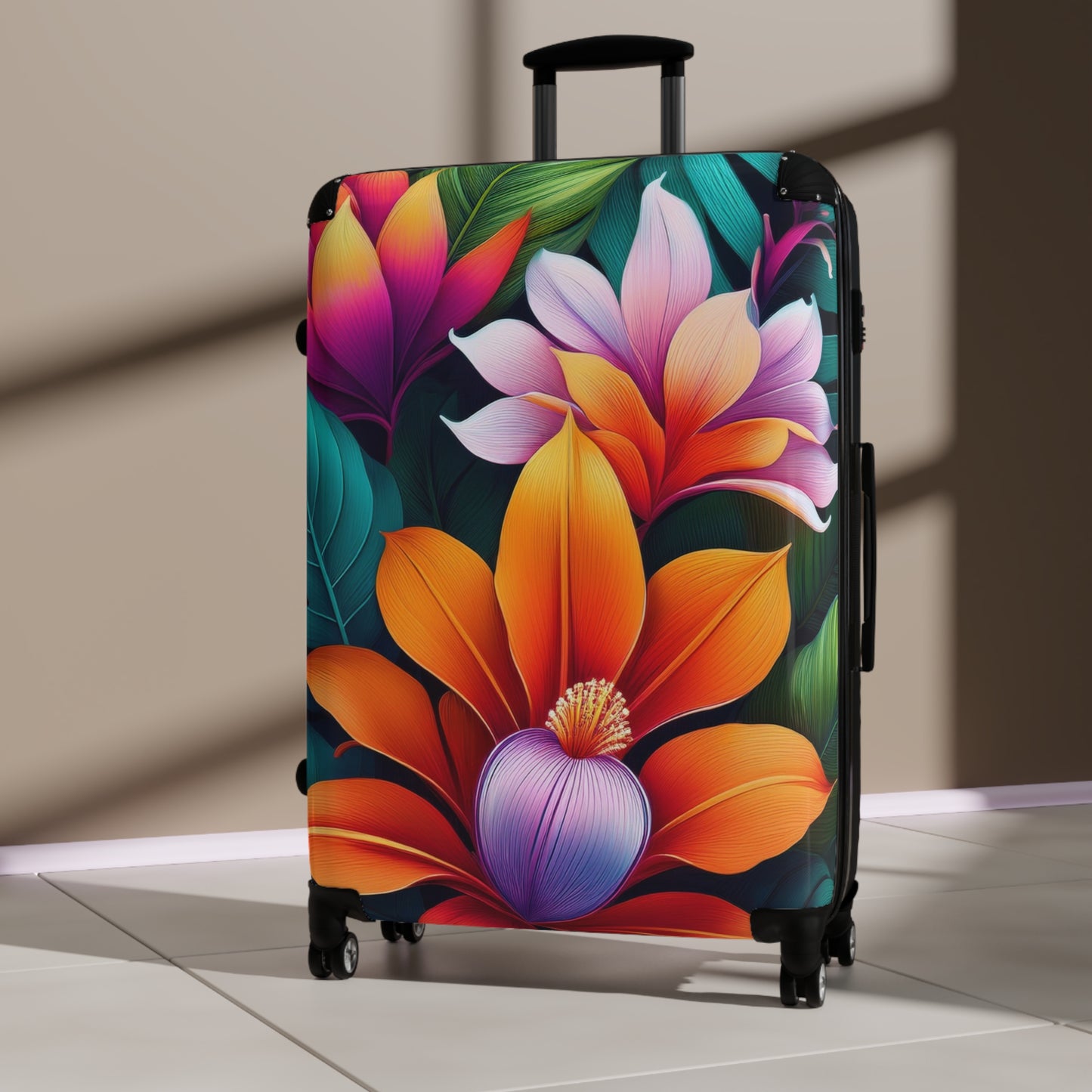 Nature Flowers Floral Tropical Art Carry-On Suitcase - Stylish Luggage for Travelers