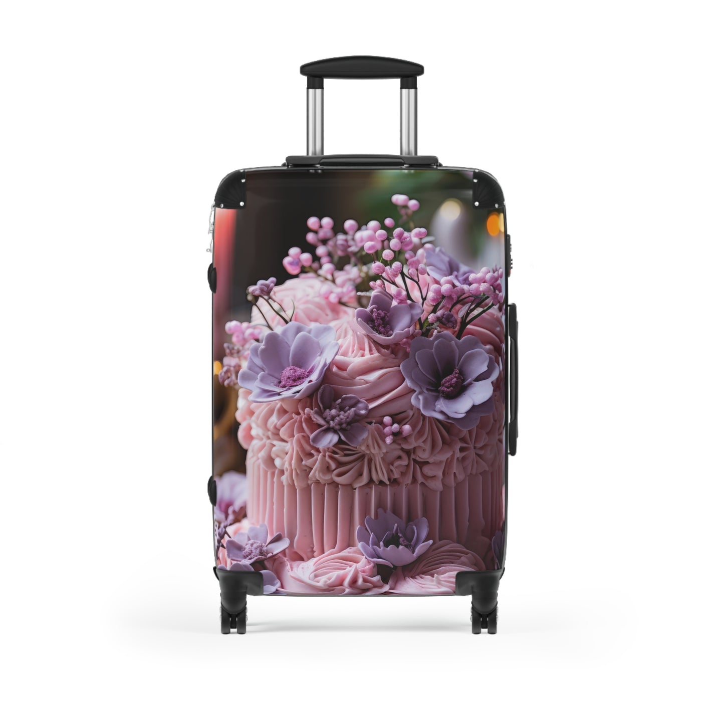 Nature Flowers Floral Purple Cake Carry-On Suitcase - Stylish Luggage for Travelers