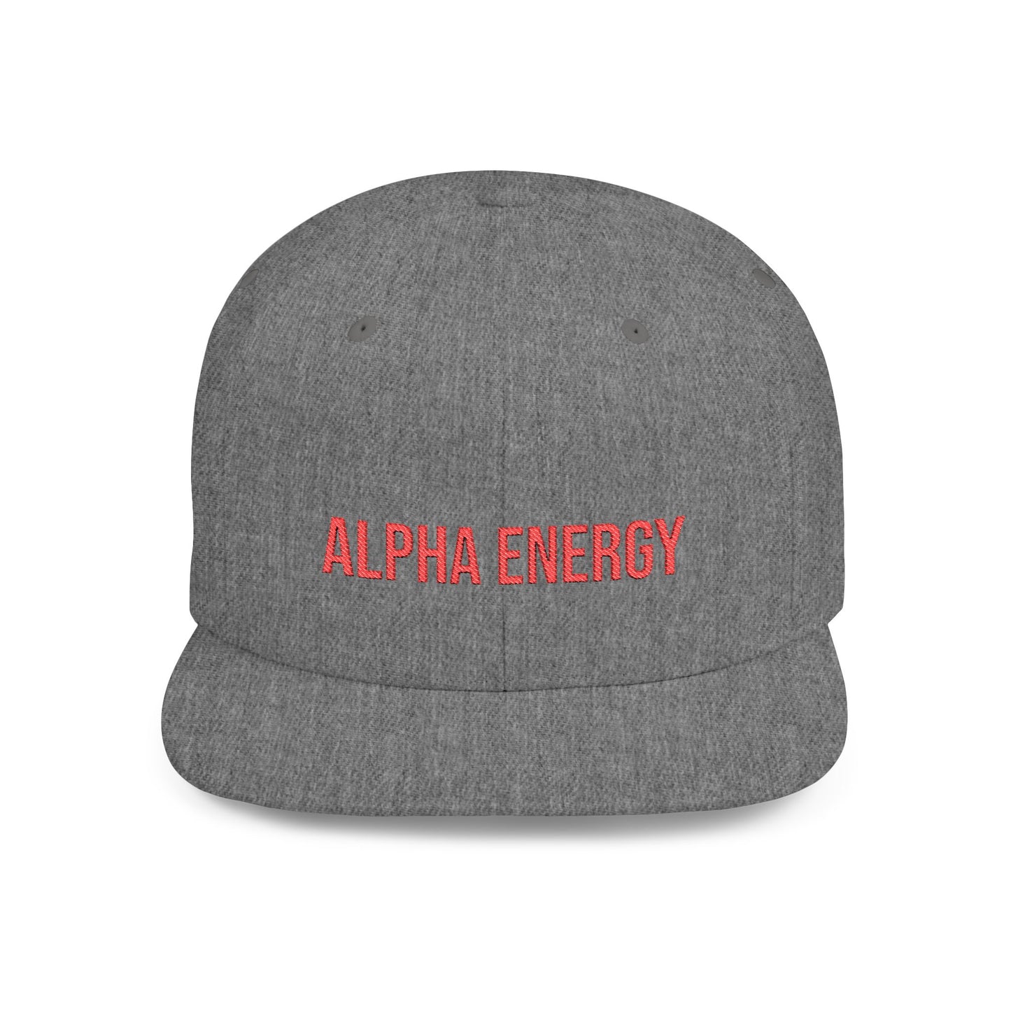 Text Alpha Energy Flat Bill Snapback – Lightweight, Custom Fit, Premium Quality
