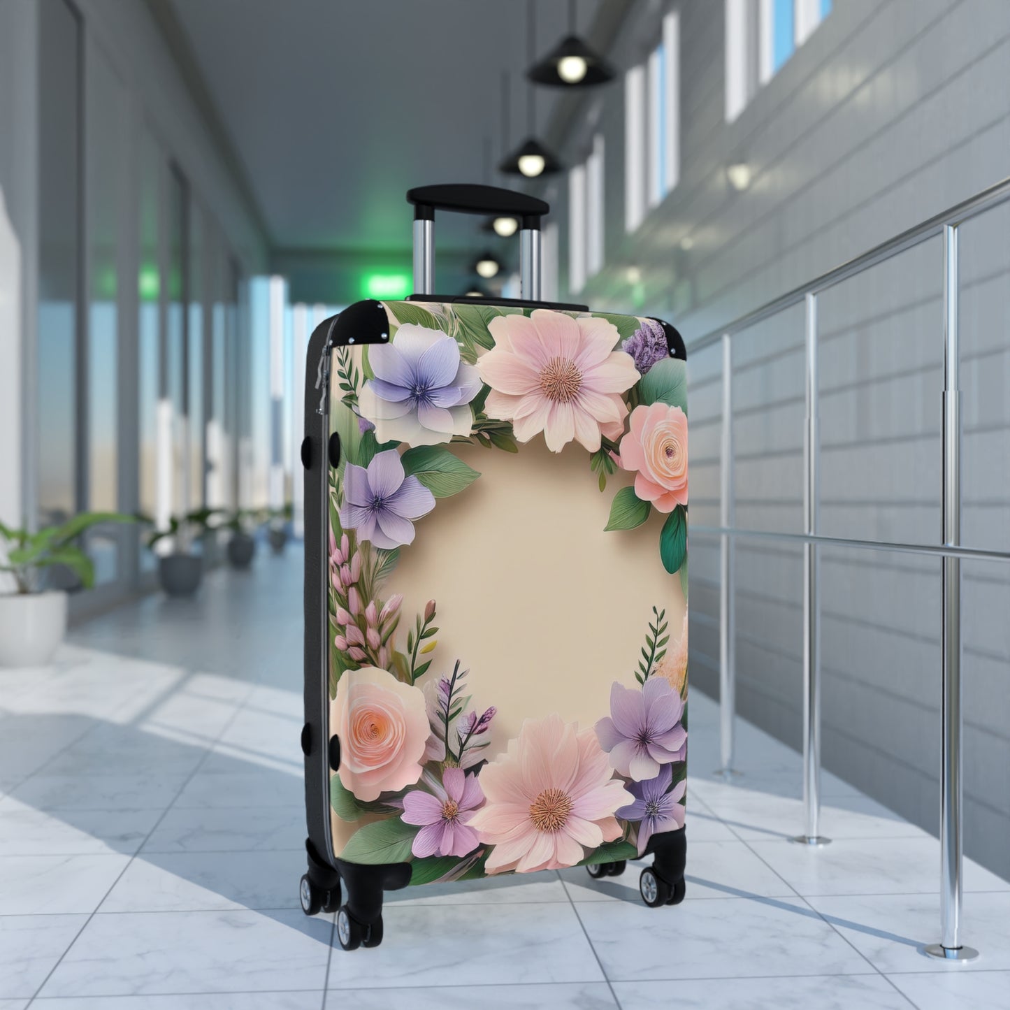 Nature Floral Summer Paper Flowers Carry-On Suitcase - Stylish Luggage for Travelers